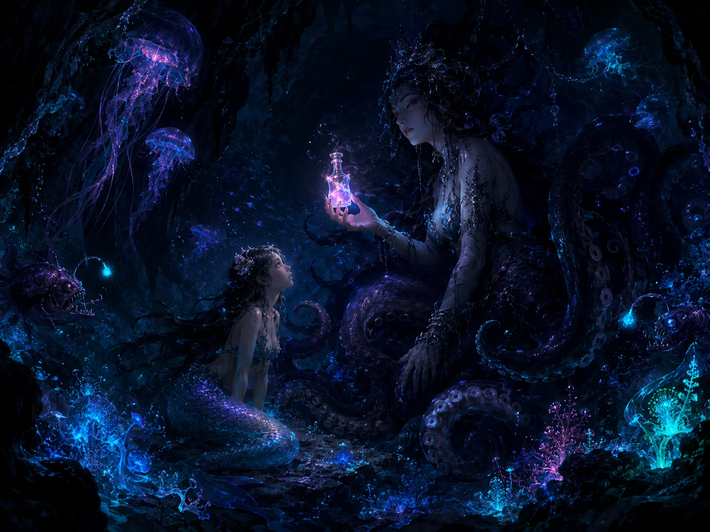 骨と水母の森の奥に棲む海の魔女
